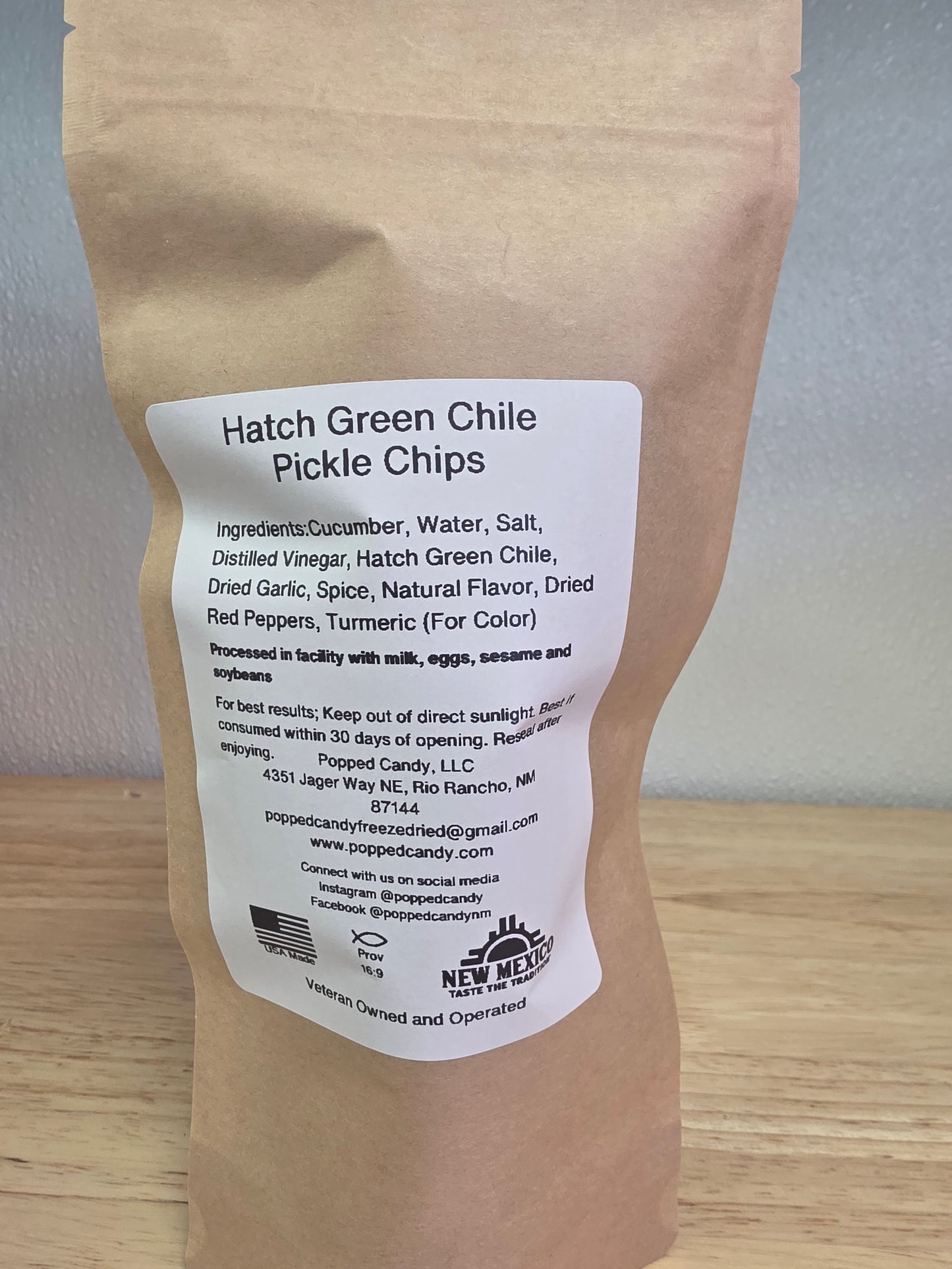Green Chile Pickle Chips